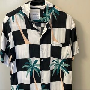 Duvin Palm Tree Checkered Shirt
